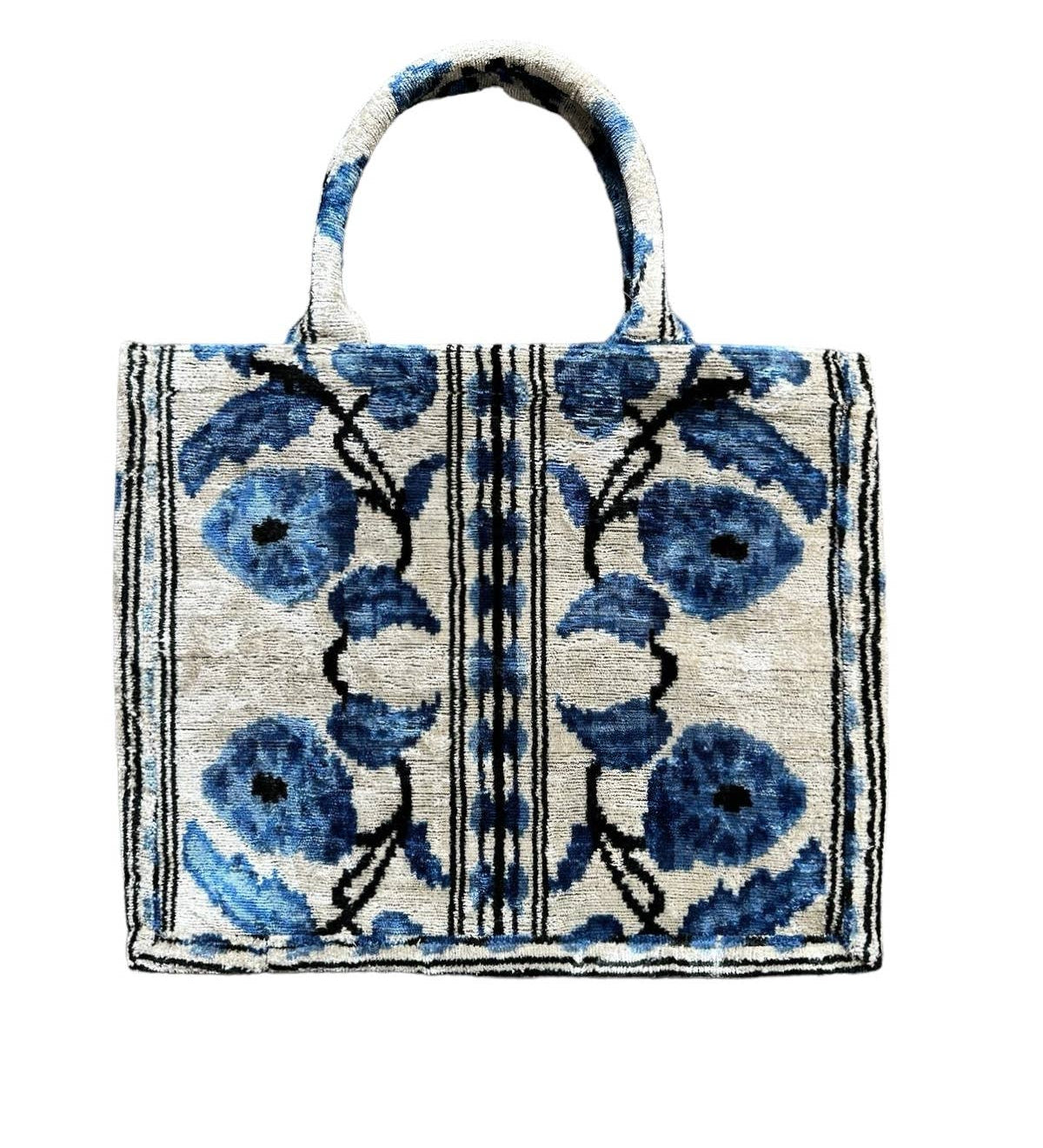 Silk Velvet Ikat Large Tote