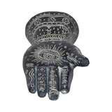 Black 10 in. Resin Novelty Tattoo Hand Sculpture