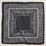 Silk Texture Paisley Bandana Square Scarf for Men & Women
