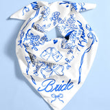Bride Hair Scarf | white, bridal, bachelorette, wedding