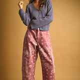 PAISLEY PRINT WASHED JEANS