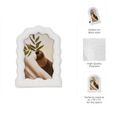 4 in. x 6 in. White Resin Wavy Arch Photo Frame