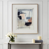 Abstract Framed Wall Art Decor with Sketch Accent