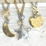 Star moon heart mixed meta necklaces no tarnish jewelry 2025