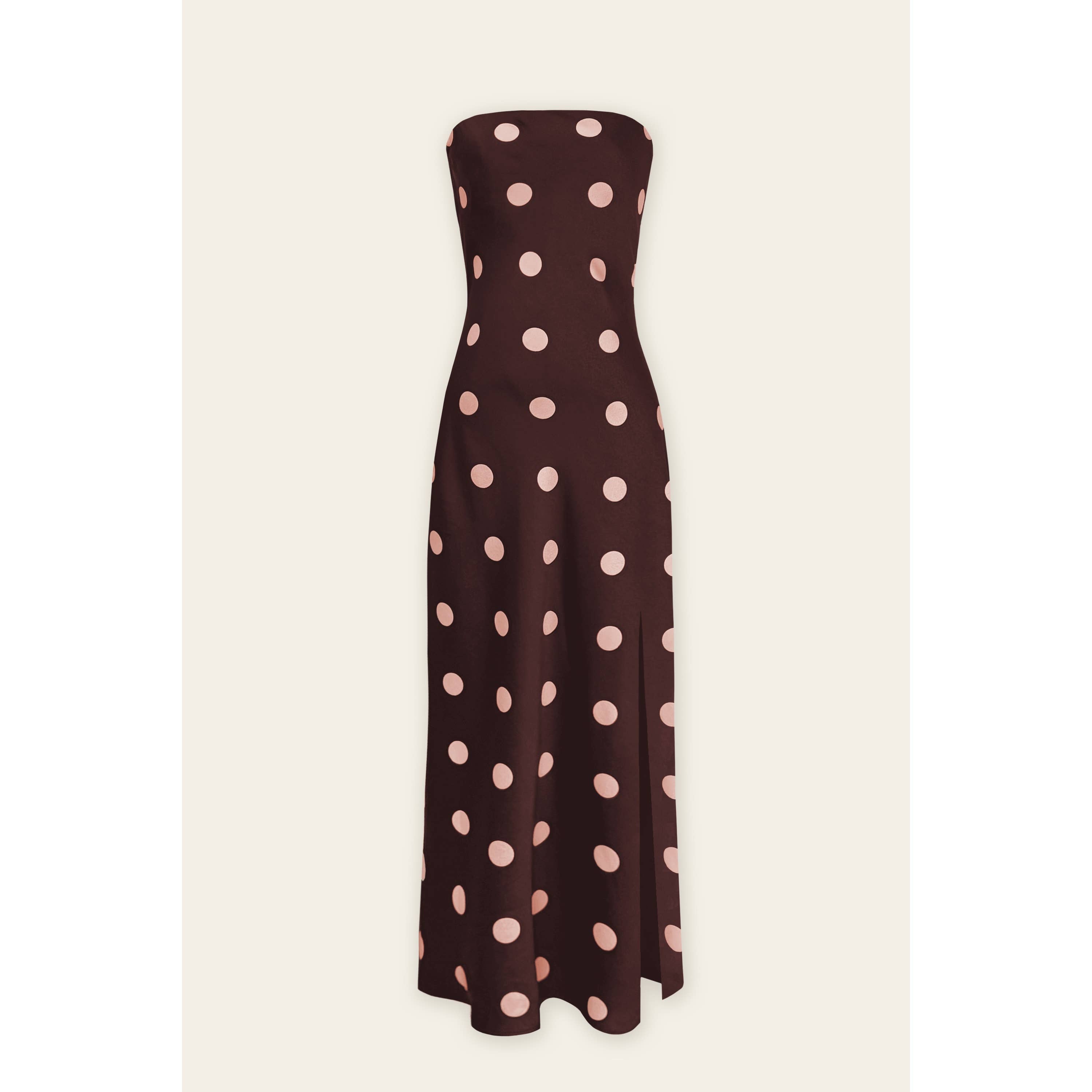 Gentle Whisper Strapless Tie Back Maxi Dress