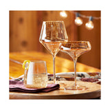 Chelsea Iridescent Optic Stemless Wine Glass Amber