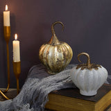 Glass Rustic Metallic Pumpkin