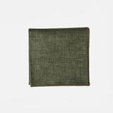 Olive Linen Pocket Square