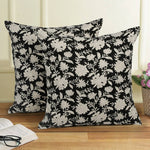 Hand block printed pillow cover with insert
