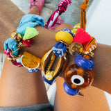 Tropical charm bracelet made of bandana scarf