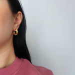 Dazzle Hoops | CZ Chunky Gold Hoops