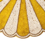 Yellow Floral Beaded Placemat