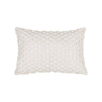 16X24 Hand Woven Sonia Knotted Pillow White