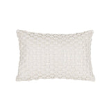 16X24 Hand Woven Sonia Knotted Pillow White