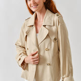 HALF TRENCH DOUBLE BUTTON JACKET