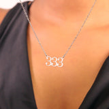 18K Gold PVD Stainless Steel Angel Number Necklace