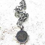 Medallion French Angel coin necklace boutique  jewelry