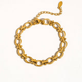 Dawson 18K Gold Non-Tarnish Braided Chain Bracelet