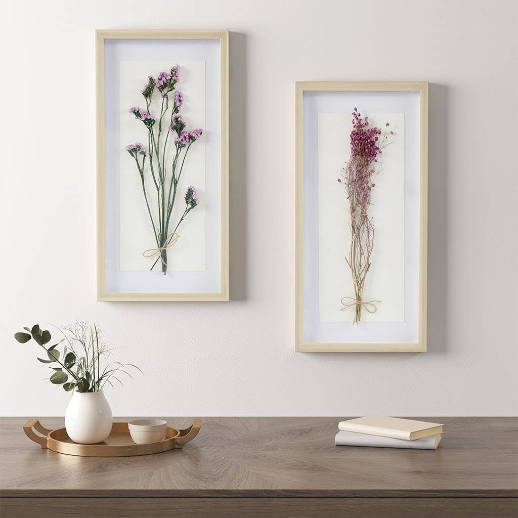 Fresh Flowers Floral Shadowbox Wall Art Decor
