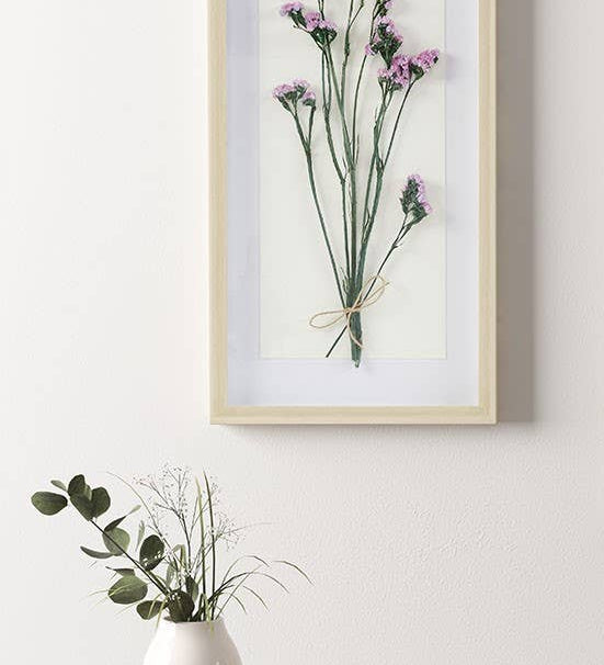 Fresh Flowers Floral Shadowbox Wall Art Decor