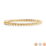 Stainless Steel Braided Stacking Ring - Hypoallergenic