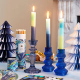 Cobalt Blue Glass Candlestick Holder | Home Décor |