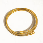 Arnell Non-Tarnish Round Snake Gold Chain Bracelet