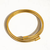 Arnell Non-Tarnish Round Snake Gold Chain Bracelet