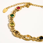 Alba Colored Cubic Zirconia Necklace, Bracelet
