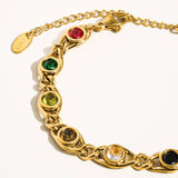 Alba Colored Cubic Zirconia Necklace, Bracelet