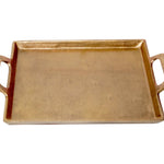 Alum. Tray w/Handles 10x14" - Ant. Brass - ANTIQUE BRASS