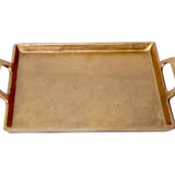Alum. Tray w/Handles 10x14" - Ant. Brass - ANTIQUE BRASS