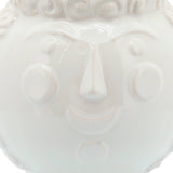 Decorative Planter - White Ceramic Grandma Face, 6 in.
