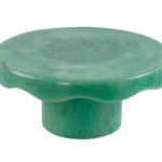 Scallop Resin Cake stand, Green- 9.5x4.5 Inches