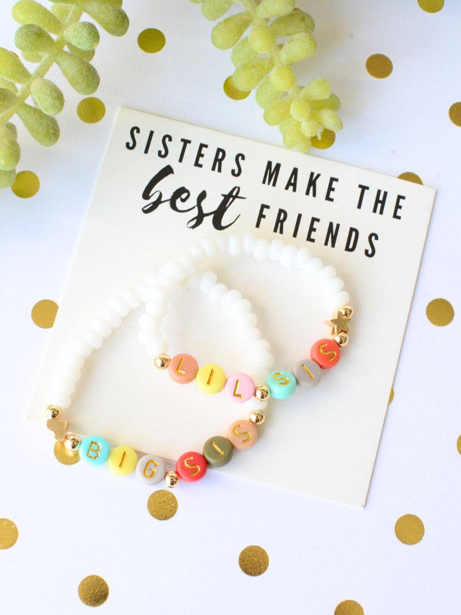 Big sis Lil sis best friends MAMA bracelet birthday gift