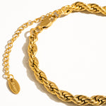 Sadie 18K Gold Non-Tarnish Braided Stackable Bracelet