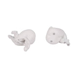 Resin Abstract Sitting Ladies Bookends Set - White, 6 in.