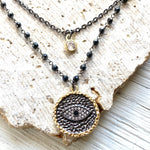 Evil eye third eye protection charm necklace layering