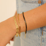 18K Gold PVD Jet Black Tennis Chain Bracelet / Anklet