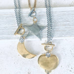 Star moon heart mixed meta necklaces no tarnish jewelry 2025