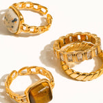 Sterling Gold Non-Tarnish Gold Rhinestone Ring