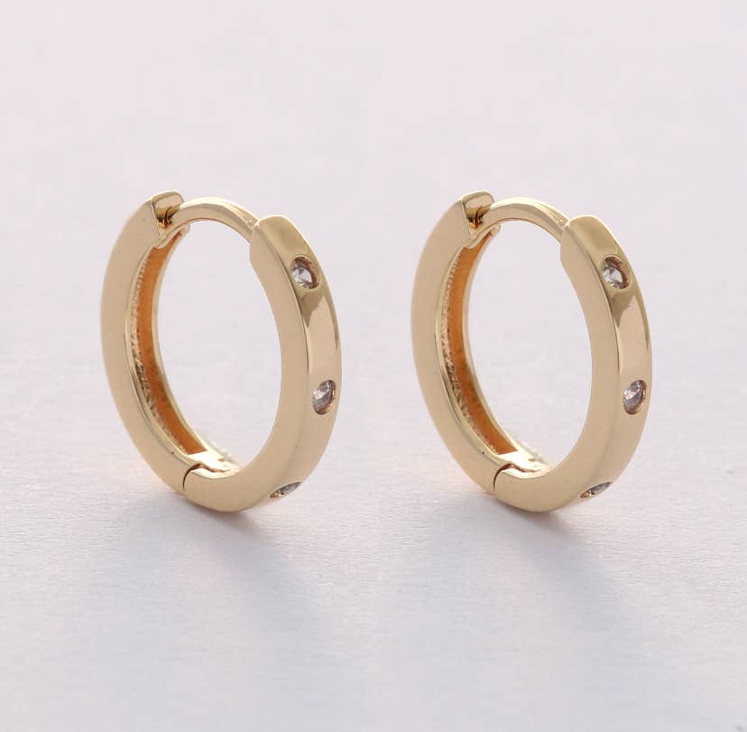 Huggie hoop earrings minimalist, simple jewelry