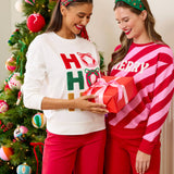 PLAID MERRY HEADBAND,RED