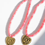Lucky In Love Stone Necklace - Pink