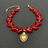Resin Heart Linked Bracelet - FGS