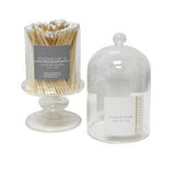 Tall Glass Jar with Lid & 120 Wooden White Matches