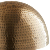 14.5"H Mushroom Brass Dome Shade Cylinder Table Lamp