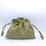 Genuine Leather Drawstring Pouch Shoulder Bag
