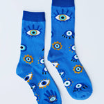 Evil Eye 100% Cotton Women's Crew Socks