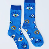 Evil Eye 100% Cotton Women's Crew Socks